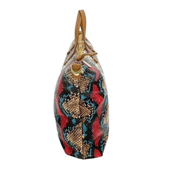 CLARE V. Attache Tote in Garden Snake with Additional Strap - Picture 12 of 13